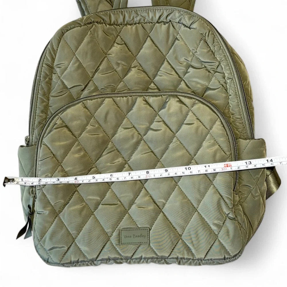 Vera Bradley Green Quilted Backpack